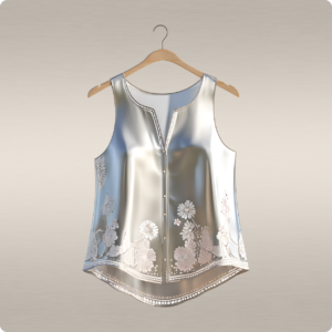 À vontade com blusa sem mangas