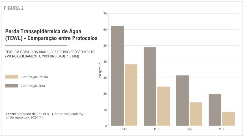 FIGURA 2 - Perda Transepidérmica de Água (TEWL) - Comparação entre Protocolos